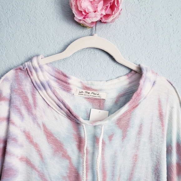 Free People Best Catch Tie Dye Tee in Pink Ivory - Picture 5 of 10